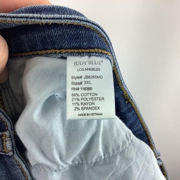 Judy Blue Leopard Patch Mid Rise Skinny Fit Jeans Size 3XL - Picture 4 of 4